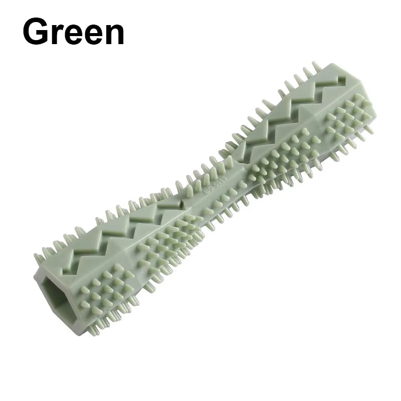Durable Dog Chew Toy Stick Dog Toothbrush Soft Rubber Tooth Cleaning Point Massage Toothpaste Pet Molar Teeth Cleaning Tool