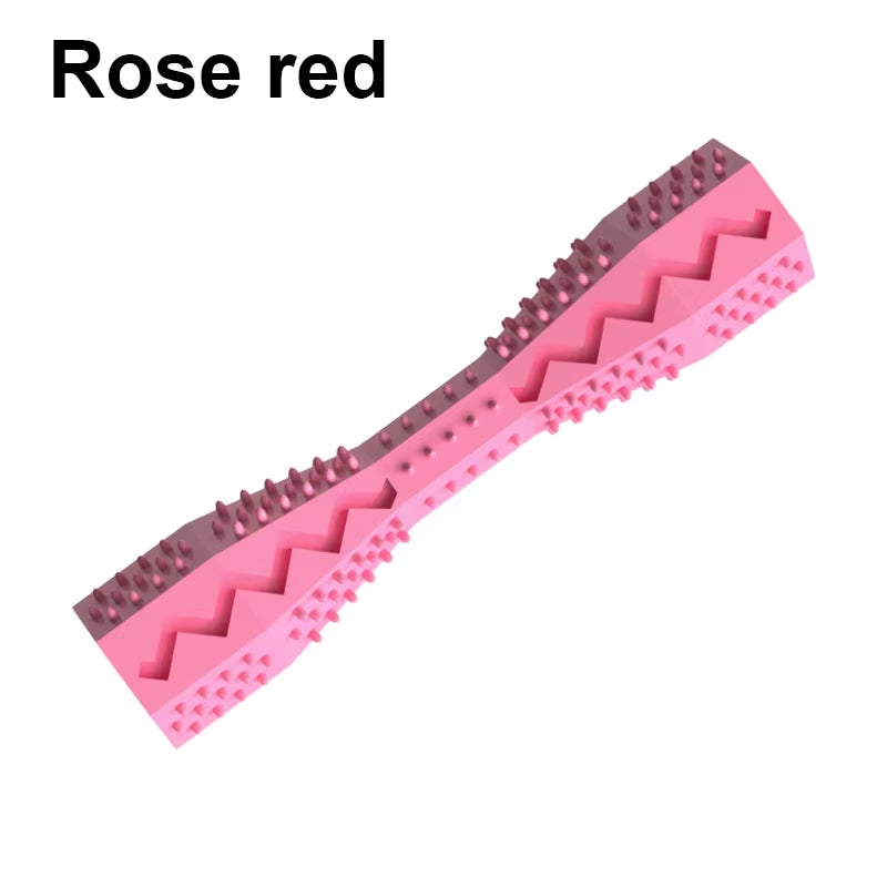 Durable Dog Chew Toy Stick Dog Toothbrush Soft Rubber Tooth Cleaning Point Massage Toothpaste Pet Molar Teeth Cleaning Tool