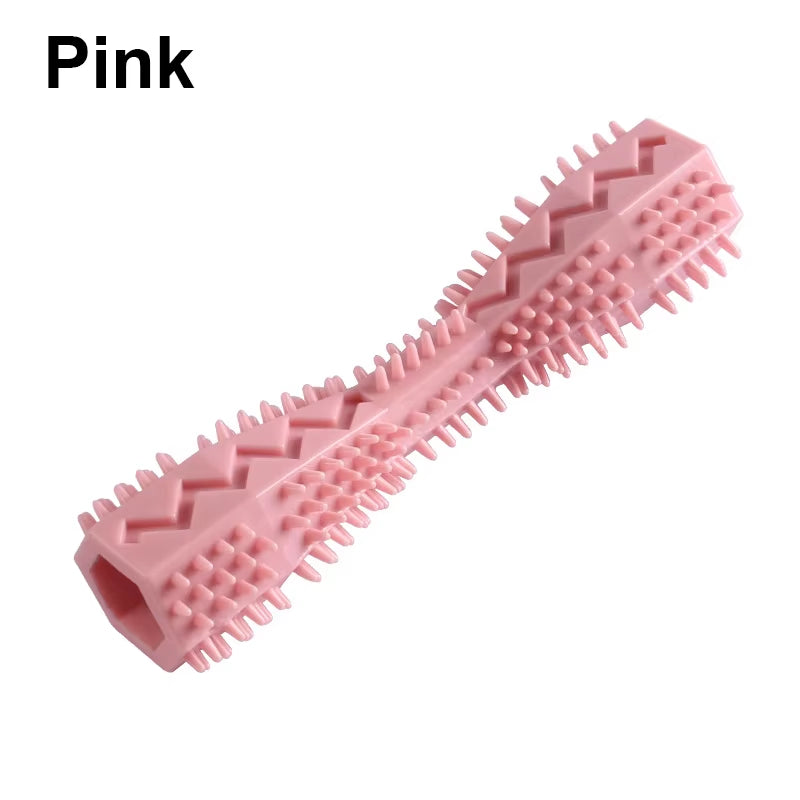 Durable Dog Chew Toy Stick Dog Toothbrush Soft Rubber Tooth Cleaning Point Massage Toothpaste Pet Molar Teeth Cleaning Tool