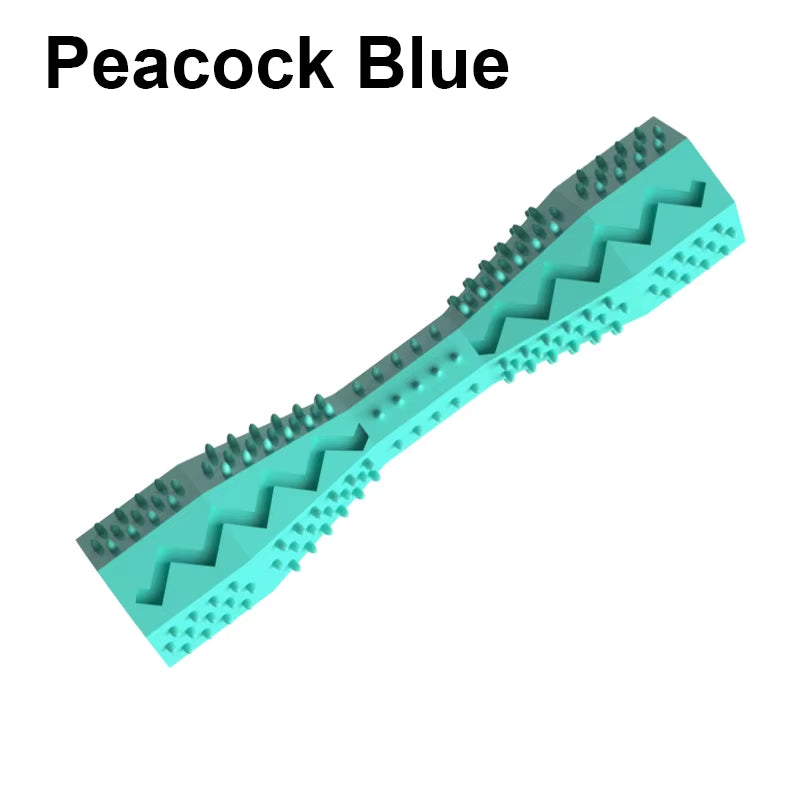 Durable Dog Chew Toy Stick Dog Toothbrush Soft Rubber Tooth Cleaning Point Massage Toothpaste Pet Molar Teeth Cleaning Tool