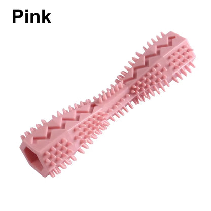 Durable Dog Chew Toy Stick Dog Toothbrush Soft Rubber Tooth Cleaning Point Massage Toothpaste Pet Molar Teeth Cleaning Tool